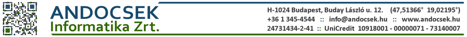 ANDOCSEK Informatika Zártkörűen Működő Részvénytársaság